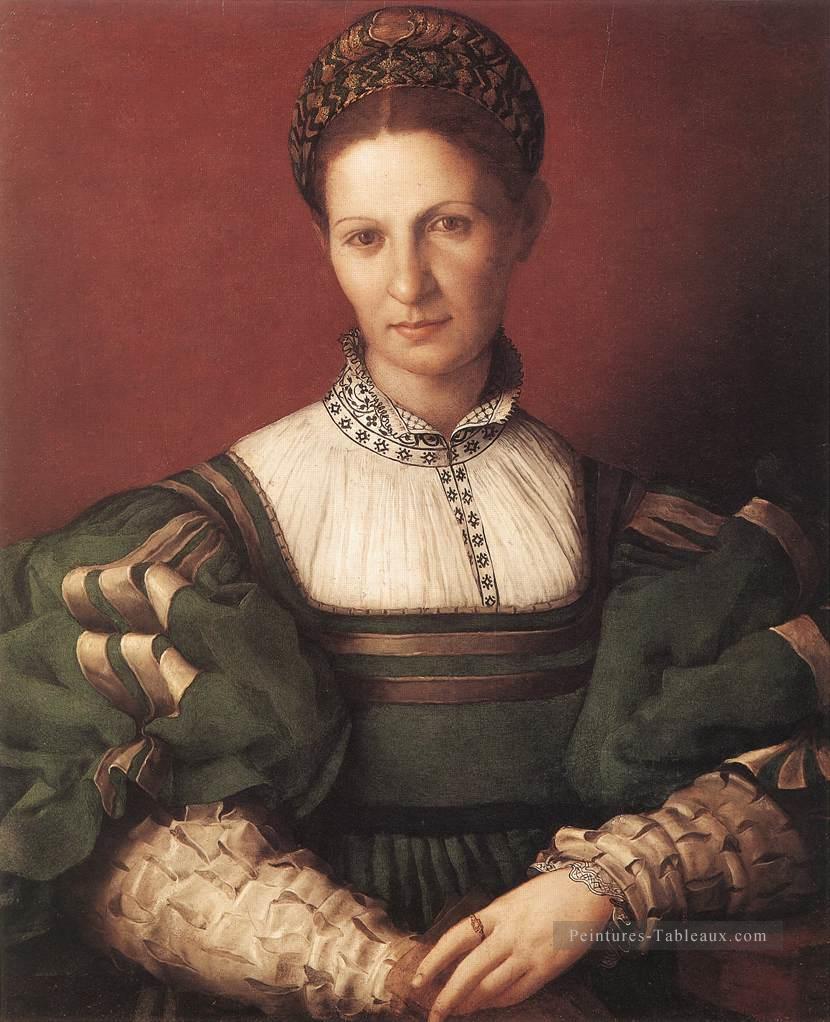 Portrait d’une dame en vert Florence Agnolo Bronzino Peintures à l'huile